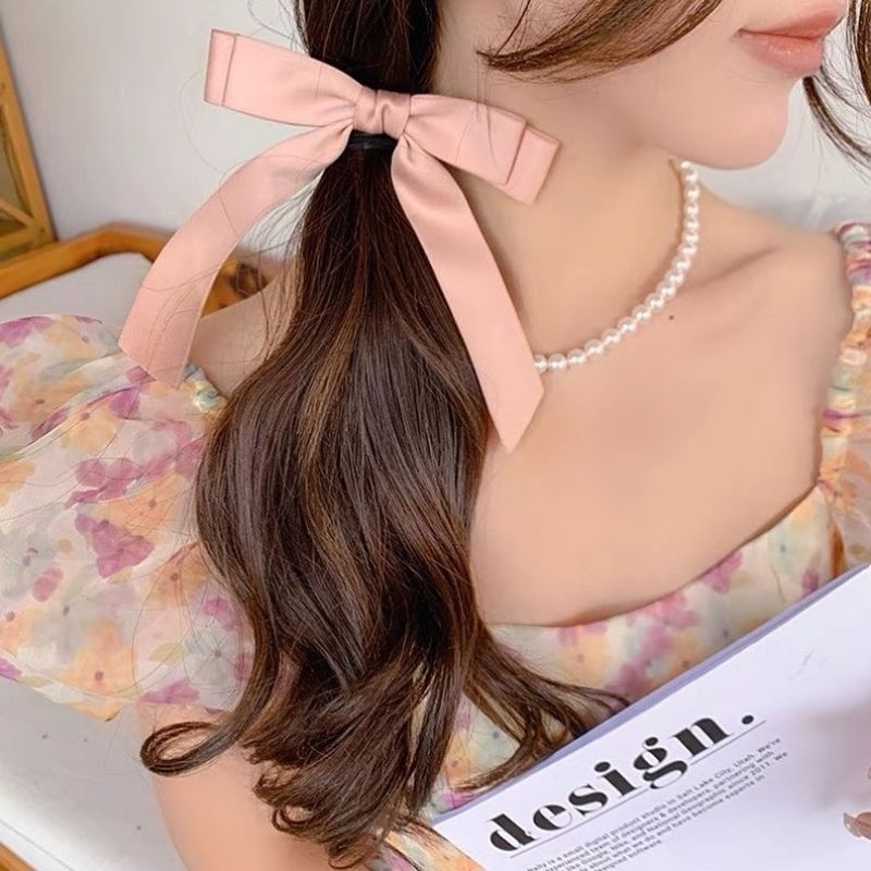 Kẹp Tóc Bấm Nơ Lụa 2 Tầng Nữ Tính - KEP1597 - BCorner