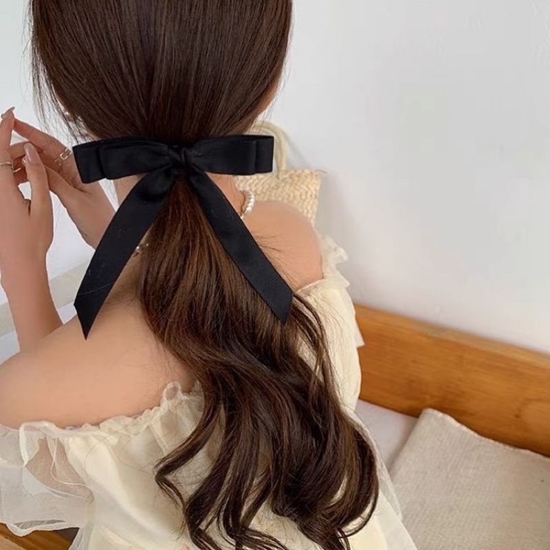 Kẹp Tóc Bấm Nơ Lụa 2 Tầng Nữ Tính - KEP1597 - BCorner