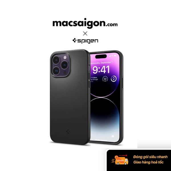 Ốp lưng iPhone 14 Pro Max Spigen Thin Fit ACS04766 - Màu đen