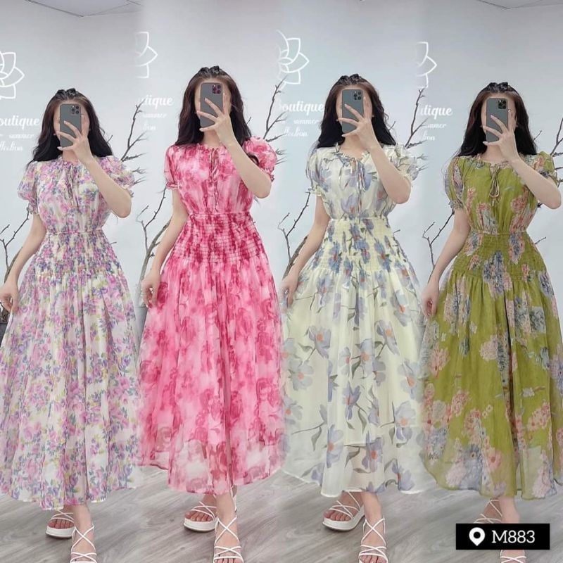 Đầm hoa tơ 169