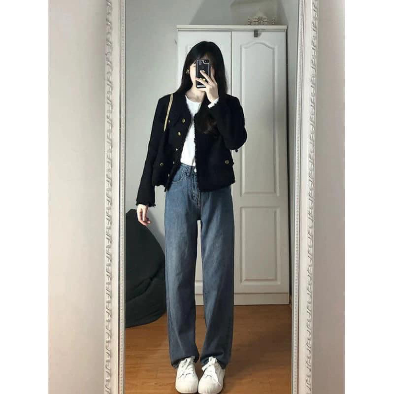 Áo Dạ teewd Khuy Cúc Kèm Ảnh Thật Chụp Cận Chất ❤️