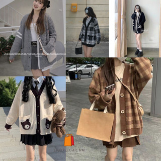 Tổng Hợp Áo Khoác Cardigan Dáng Dài From Rộng Cổ V Dễ Phối Đồ Mẫu Hot 2024 Phong Cách Hàn Quốc Hàng Qccc Shopquacam