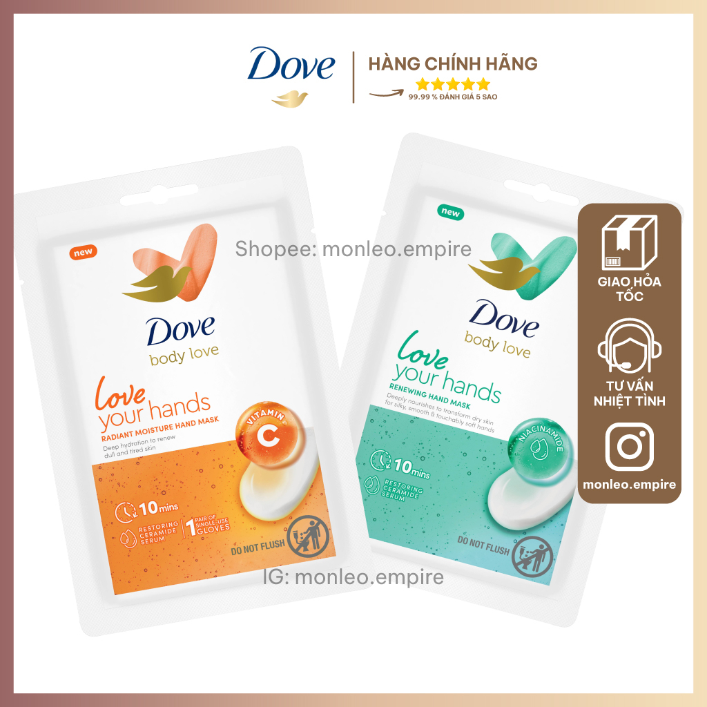 Mặt nạ dưỡng da tay Dove Body Love giúp phục hồi, làm mềm da tay