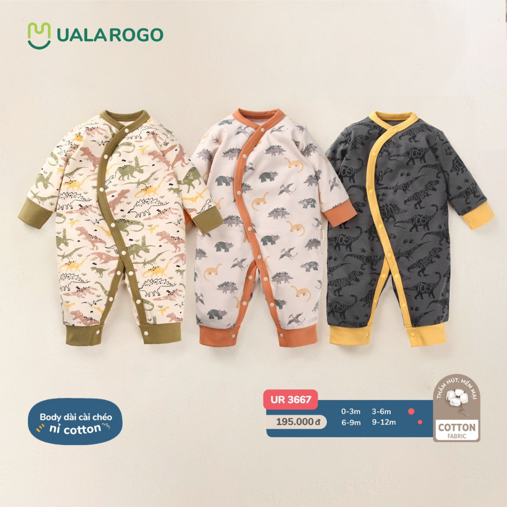 Uala rogo - Bộ body dài cài chéo nỉ UR3667