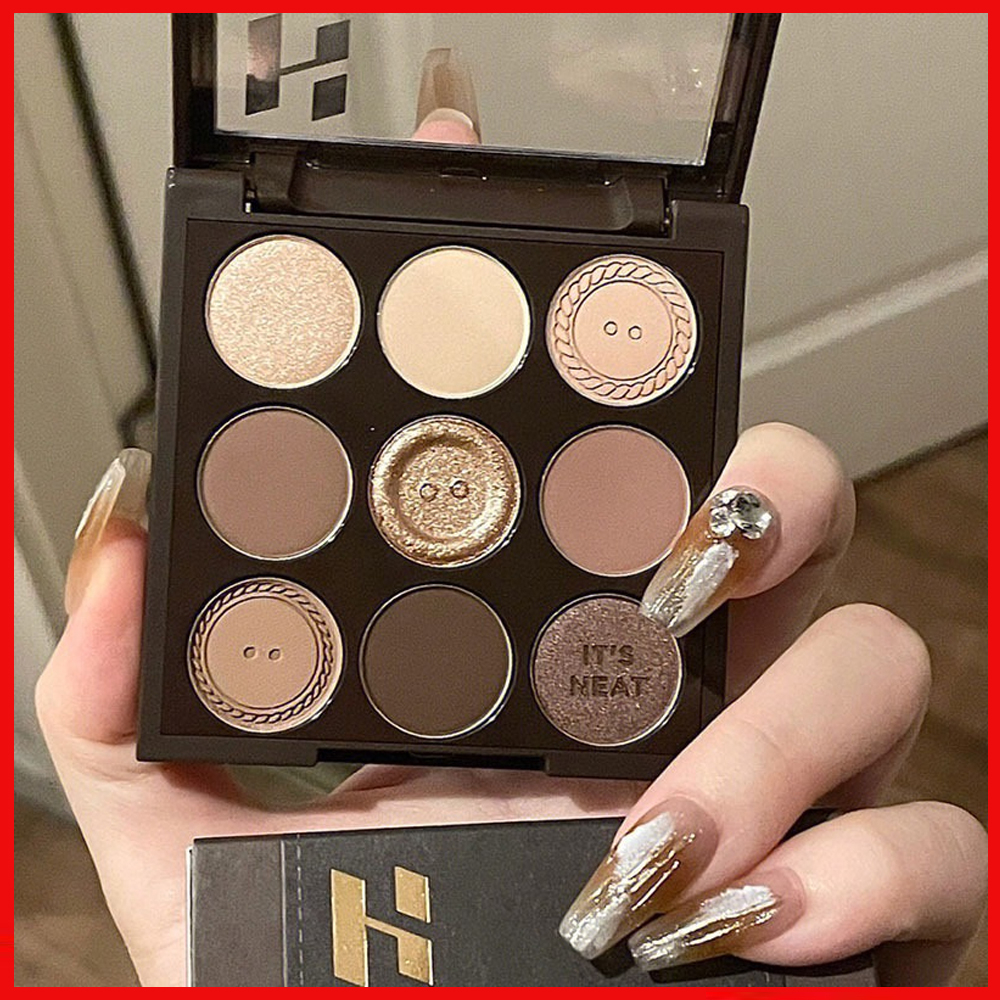 Hộp phấn mắt 9 ô siêu nhỏ gọn Tingphe It's Neat (tone màu chocolate thời thượng) - Thế giới lông mi