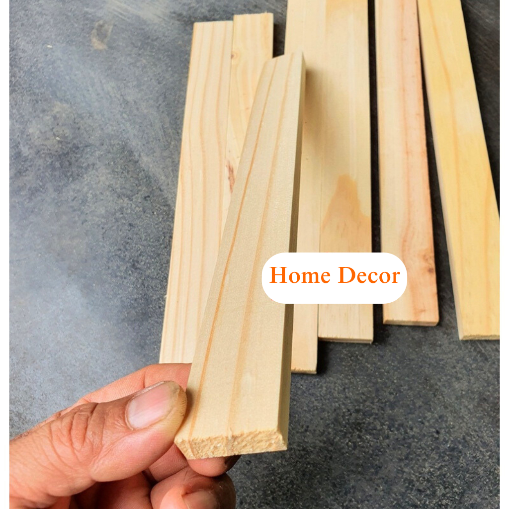 Thanh Nan Gỗ Thông Bào Sẵn Giá Rẻ, Gỗ Thông Xẻ Thanh Dày 1cm x 3cm x Dài 50cm Dùng Làm Nẹp Chỉ Decor