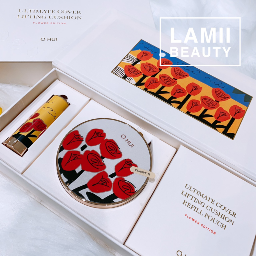 SET PHẤN NƯỚC OHUI ULTIMATE COVER CUSHION Special edition kèm lõi và son bản mới 2023- LAMII BEAUTY