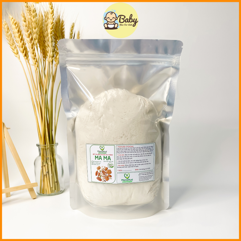 Bột Ăn Dặm Cho Bé Mama 24 Loại Hạt Sánh Mịn Thơm Ngậy Bột Dinh Dưỡng Cao Cấp Cho Bé Biếng Ăn Đầy Đủ Chất