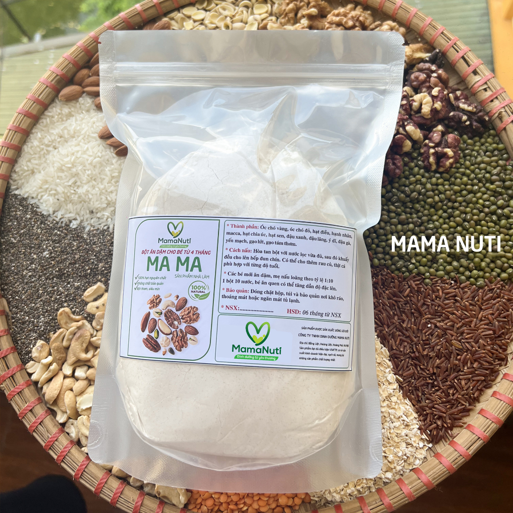 Bột Ăn Dặm Cho Bé Mama 24 Loại Hạt Sánh Mịn Thơm Ngậy Bột Dinh Dưỡng Cao Cấp Cho Bé Biếng Ăn Đầy Đủ Chất
