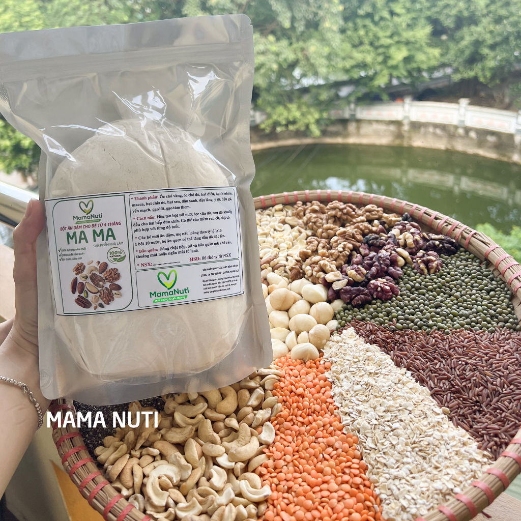 Bột Ăn Dặm Cho Bé Mama 24 Loại Hạt Sánh Mịn Thơm Ngậy Bột Dinh Dưỡng Cao Cấp Cho Bé Biếng Ăn Đầy Đủ Chất