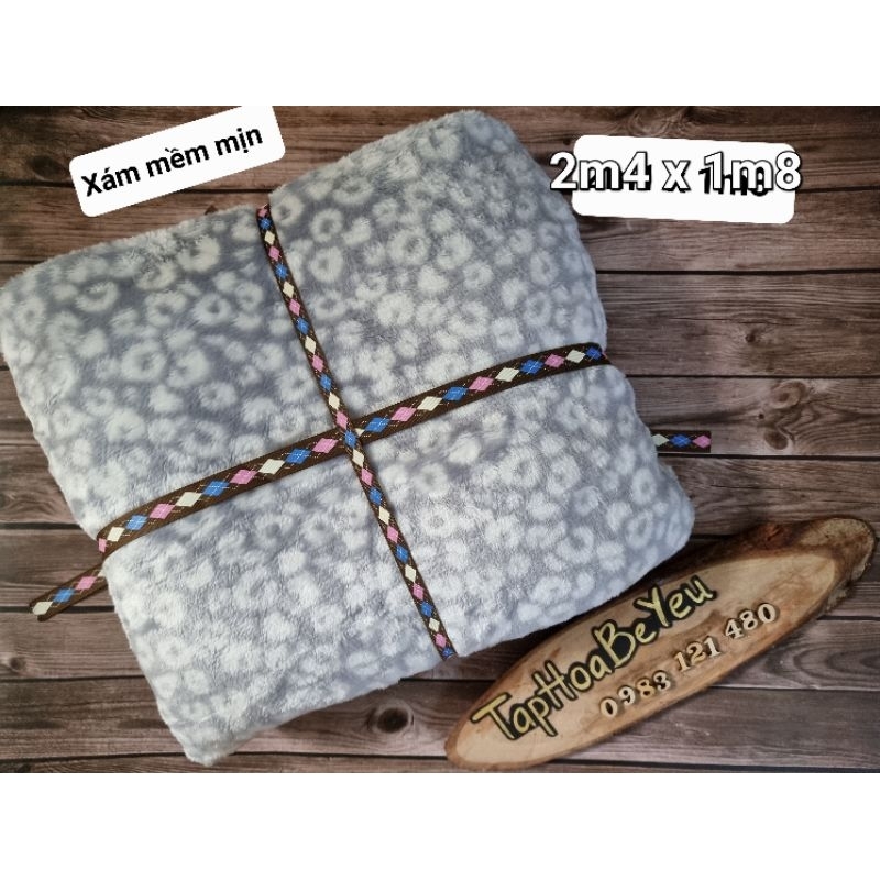 Chăn mền Cambodia lông tuyết mịn  2m4, 2m1