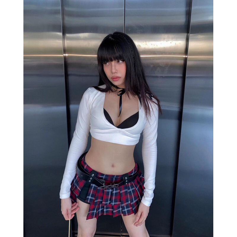 ÁO CROPTOP TAY DÀI XẺ NGỰC