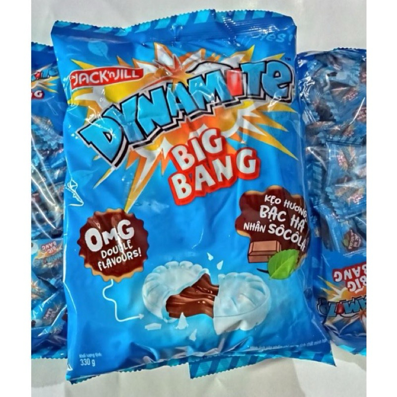 Kẹo The Nhân Dynamite BigBang Hương Bạc Hà Nhân Sôcôla Gói 330g