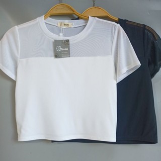 Áo Croptop lưới, áo lưới  2 lớp tay ngắn Bigsize Hằng Sumi-Hsumi