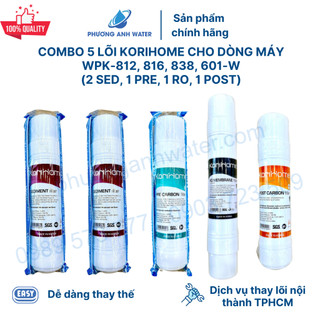 Bộ lõi lọc nối nhanh chính hãng korihome dành cho máy korihome wpk-902, 903, 906, 908, g61...