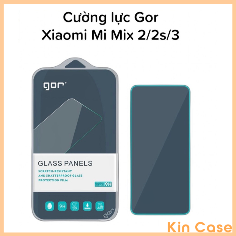 Cường lực Gor Xiaomi Mi Mix 2 / Mix 2s / Mix 3, không full màn trong suốt vát 2.5D ( 2 miếng )