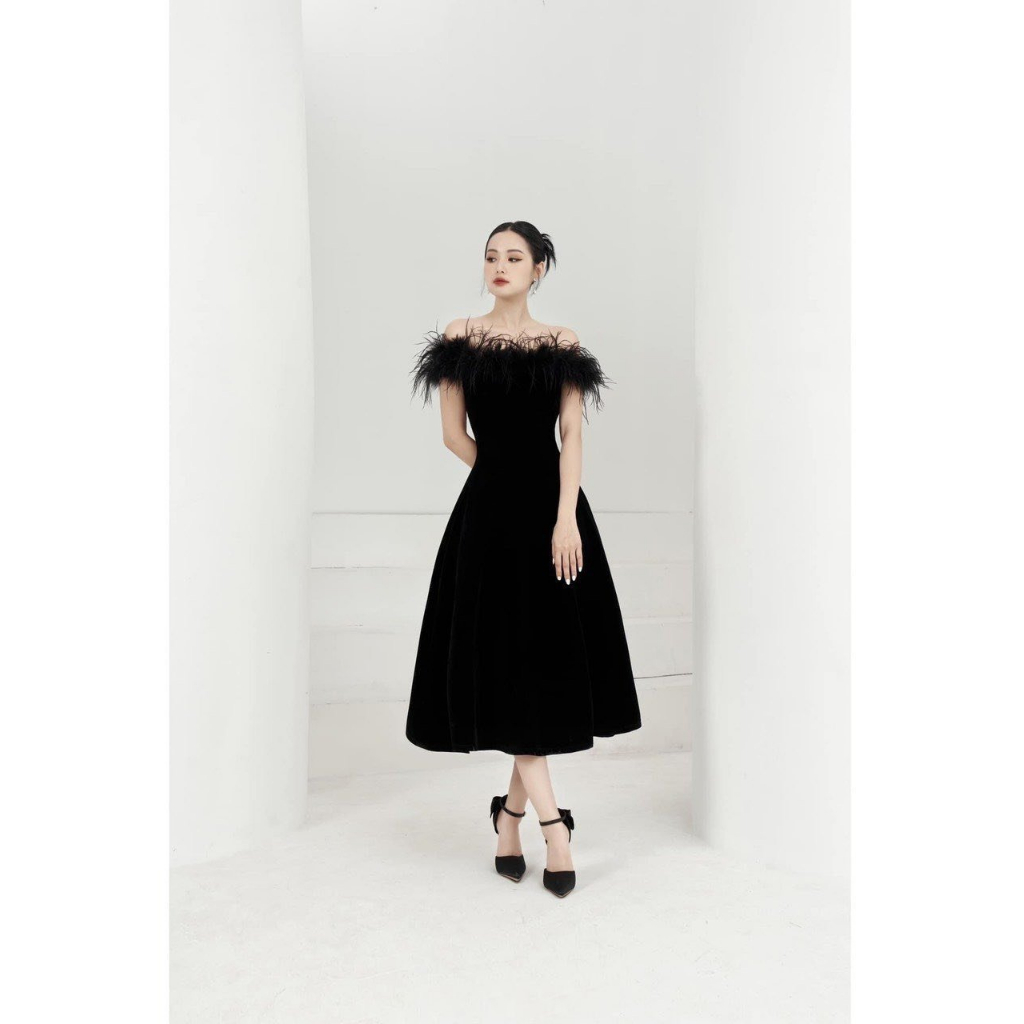 Đầm xòe dự tiệc thiết kế trễ vai cao cấp sang trọng - CAT BOUTIQUE - DX179