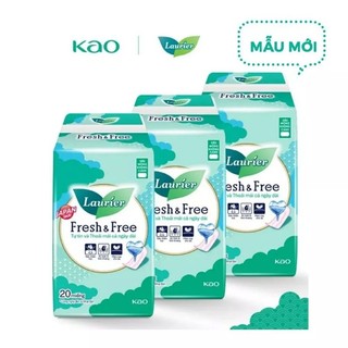 Combo 3 Bịch 20 miếng Băng vệ sinh Fresh & Free của thương hiệu Laurier