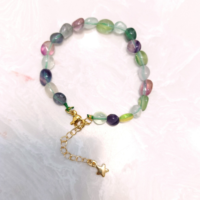 Lắc Tay Hạt Đá Thô Móc Cài