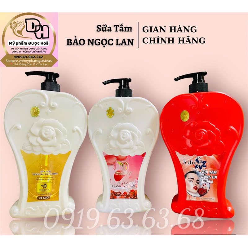 Sữa tắm Trắng Da-Giữ Ẩm🌺BẢO NGỌC LAN/ JOLIE/ SEIDO- Chai 1,2L🌺