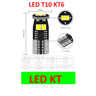 1 bóng đèn led T10 Cree KT6 2835 demi biển số xi nhan tích hợp IC rất sáng.  đèn led