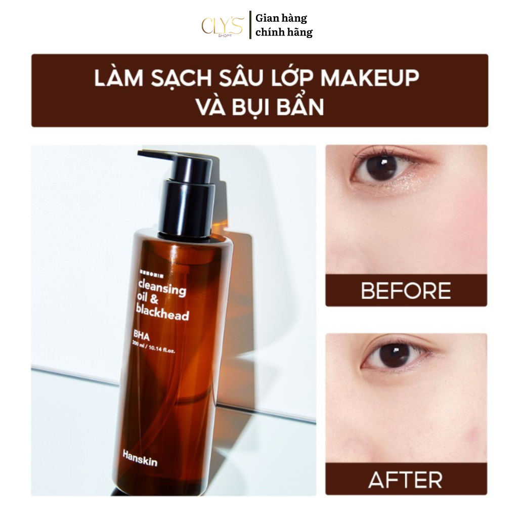 Dầu Tẩy Trang  Hanskin Tẩy Tế Bào Chết Dành Cho Da Dầu Cleasing Oil BHA Hàn Quốc - 300ml