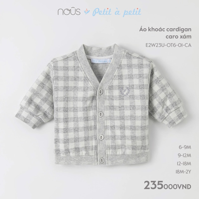 Áo khoác nous mềm mịn cho bé mẫu mới 2023