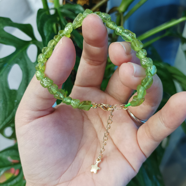 Vòng Tay Đá Thô Peridot