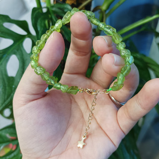 Vòng Tay Đá Thô Peridot