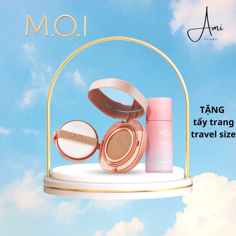 [1 TẶNG 1] BST Phấn nước, Phấn Phủ, Premium Edition Baby Skin Cushion M.O.I COSMETICS -Hồ Ngọc Hà