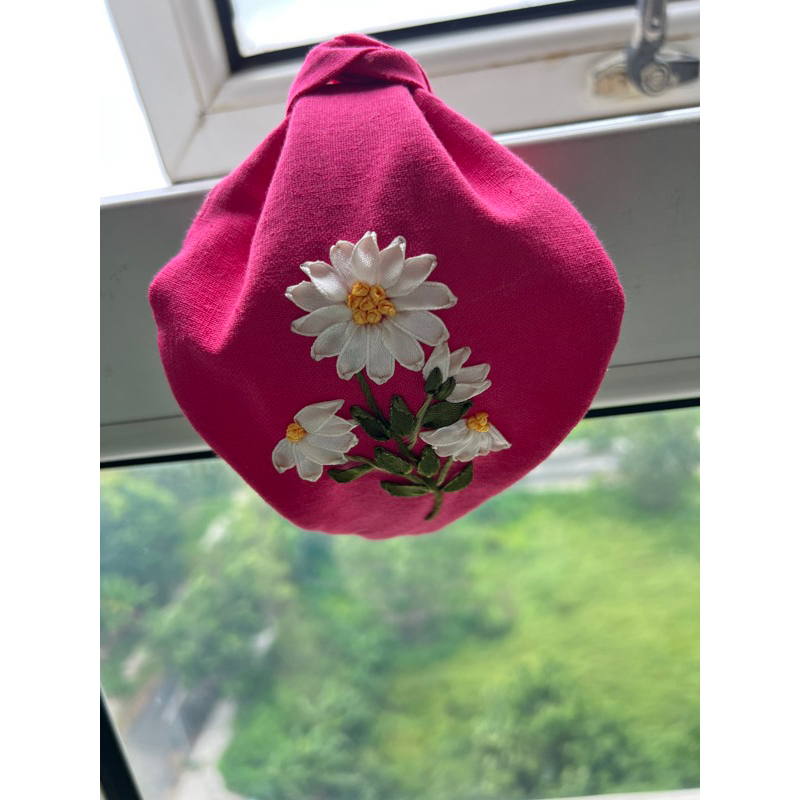 Turban cài tóc thêu tay Handmade by Chang