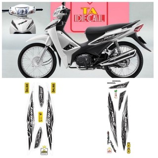 Tem xe WAVE 50cc-100cc-110 mẫu S tem trong dán cho mọi màu xe tem chống nước chống phai màu