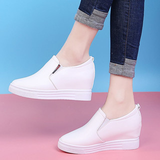 Giày nữ độn đế 7cm chất da mềm, êm chân TH [D05-1]