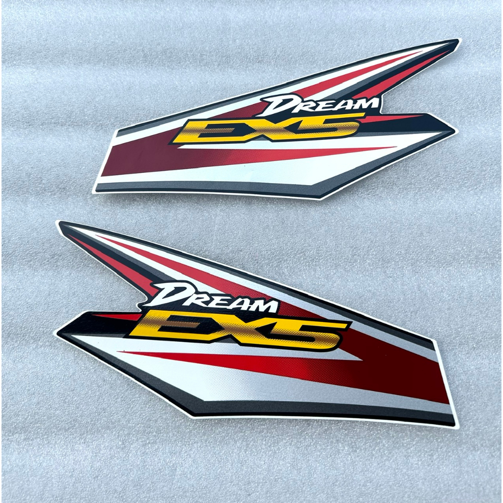 BỘ TEM XE DREAM EX5 MÀU ĐỎ