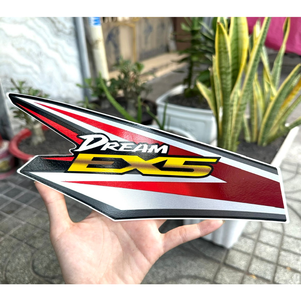 BỘ TEM XE DREAM EX5 MÀU ĐỎ