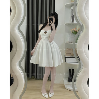 Váy 2 dây xoè Prada dáng ngắn ( hình chính chủ )