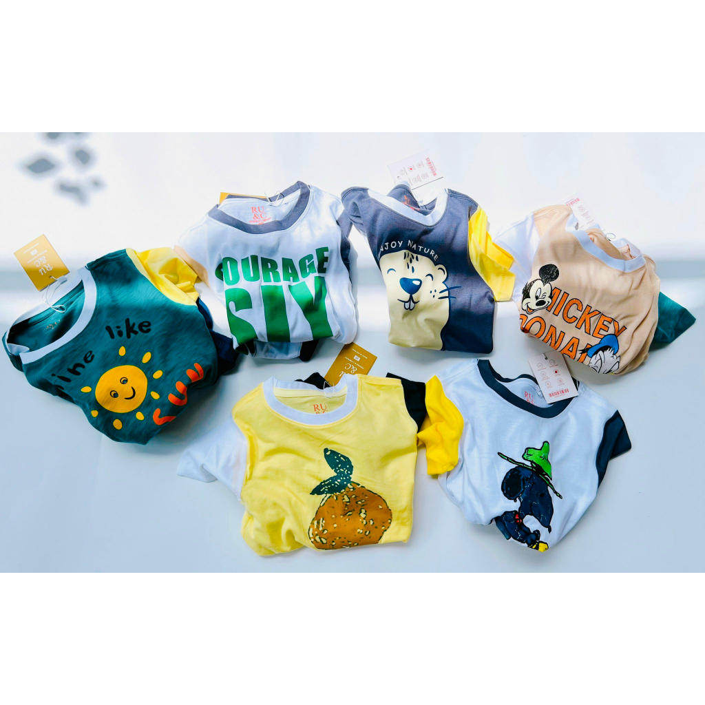 (Ngẫu Nhiên) Set bộ Ru Design bé trai xuất (khách muốn chọn màu ib em)