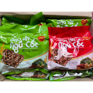 Combo 10 túi thanh gạo lứt chà bông, rong biển - thanh năng lượng, giảm cân, ăn kiêng