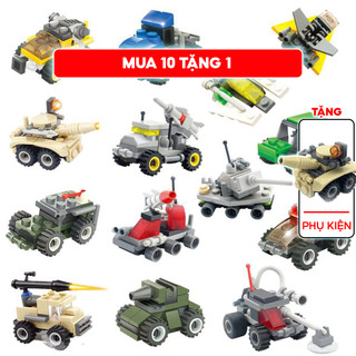 Đồ chơi lắp ráp Xe Tăng, Xe Oto, Xe Quân Sự, Máy Bay dạng hộp mini 29 chi tiết đồ chơi dành cho bé
