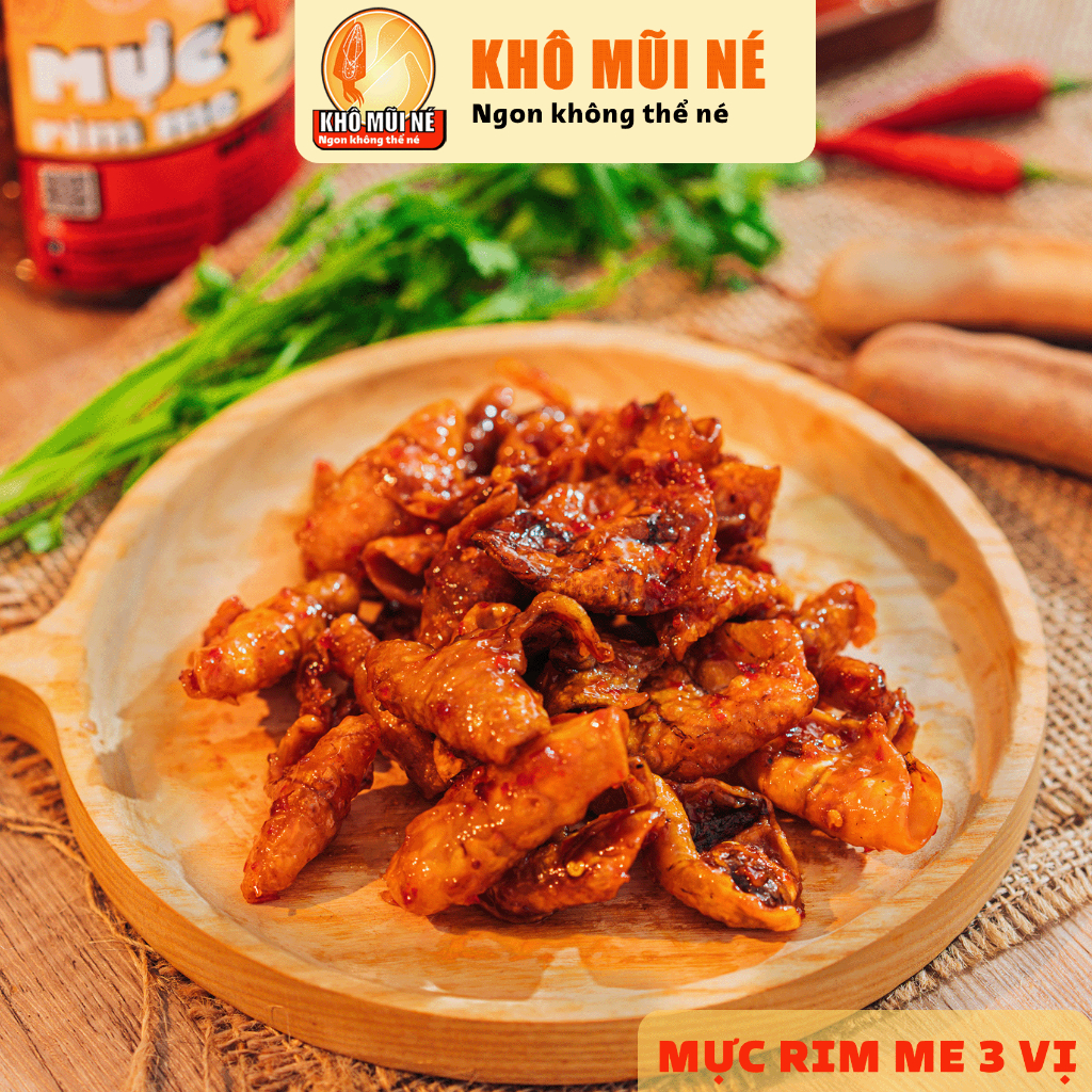 Mua Mực rim me 3 vị ĐẶC SẢN KHÔ MŨI NÉ chua cay ngọt hũ (hộp) 200g 300g ...