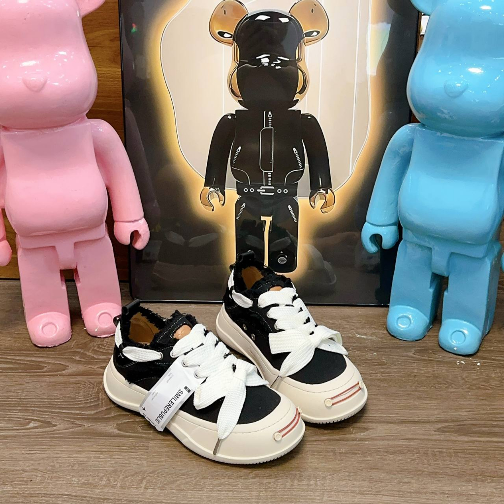 Giá Nhà Máy Sản Xuất SMILEREPUBLIC Jianji Giày Canvas Đế Dày Mặt Cười Phong Cách Jianji Influencer V4ZI