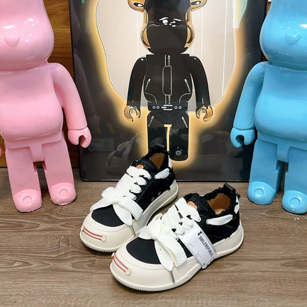 Giá Nhà Máy Sản Xuất SMILEREPUBLIC Jianji Giày Canvas Đế Dày Mặt Cười Phong Cách Jianji Influencer V4ZI