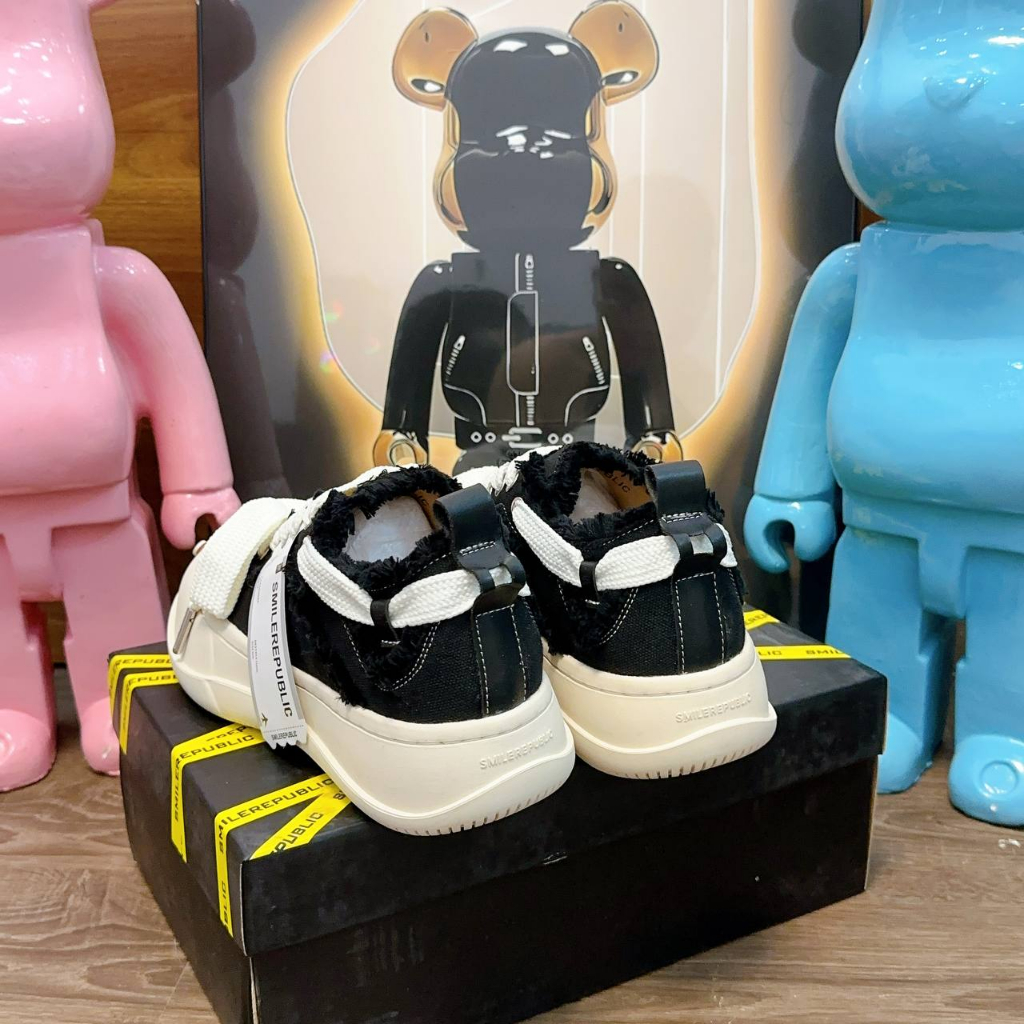 Giá Nhà Máy Sản Xuất SMILEREPUBLIC Jianji Giày Canvas Đế Dày Mặt Cười Phong Cách Jianji Influencer V4ZI
