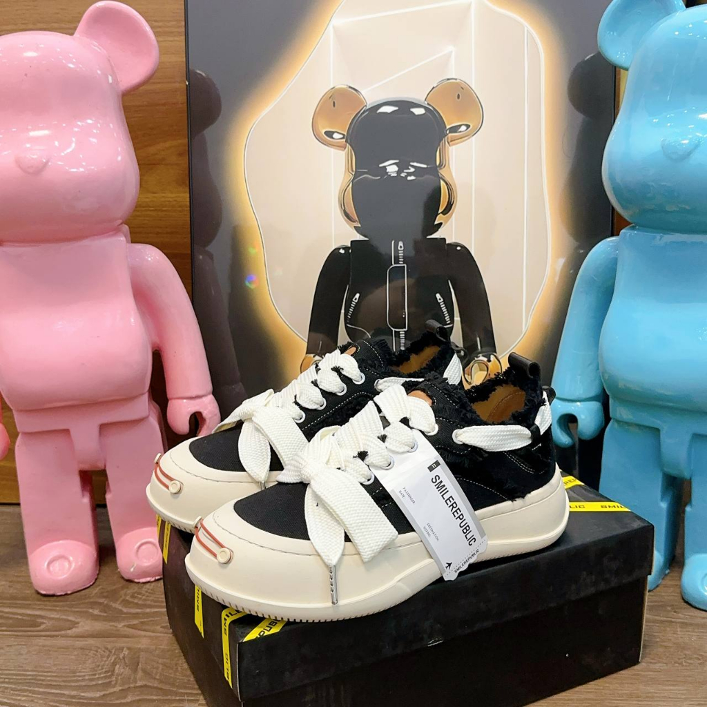 Giá Nhà Máy Sản Xuất SMILEREPUBLIC Jianji Giày Canvas Đế Dày Mặt Cười Phong Cách Jianji Influencer V4ZI