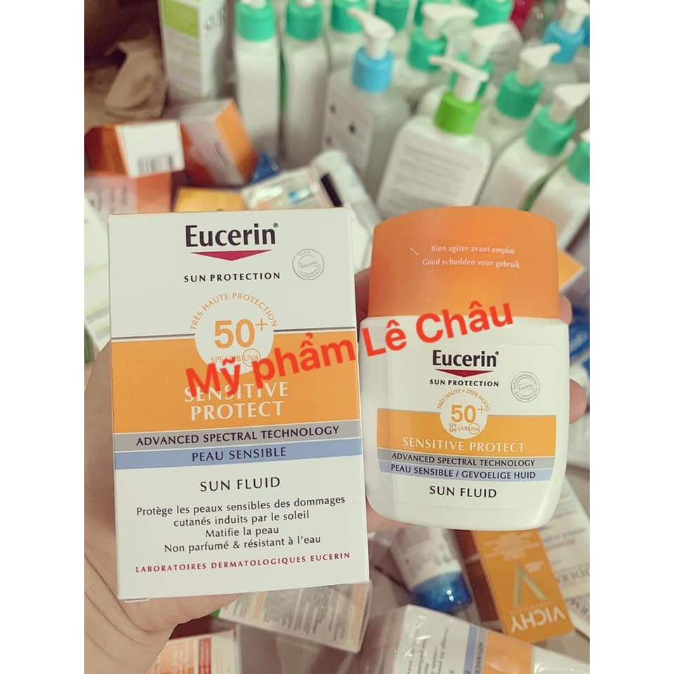 Kem Chống Nắng Eucerin Sun Fluid Sensitive SPF50+ 50ml 07/24