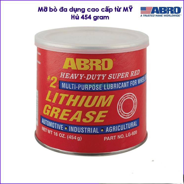 Mỡ bò bôi trơn Abro USA 454g