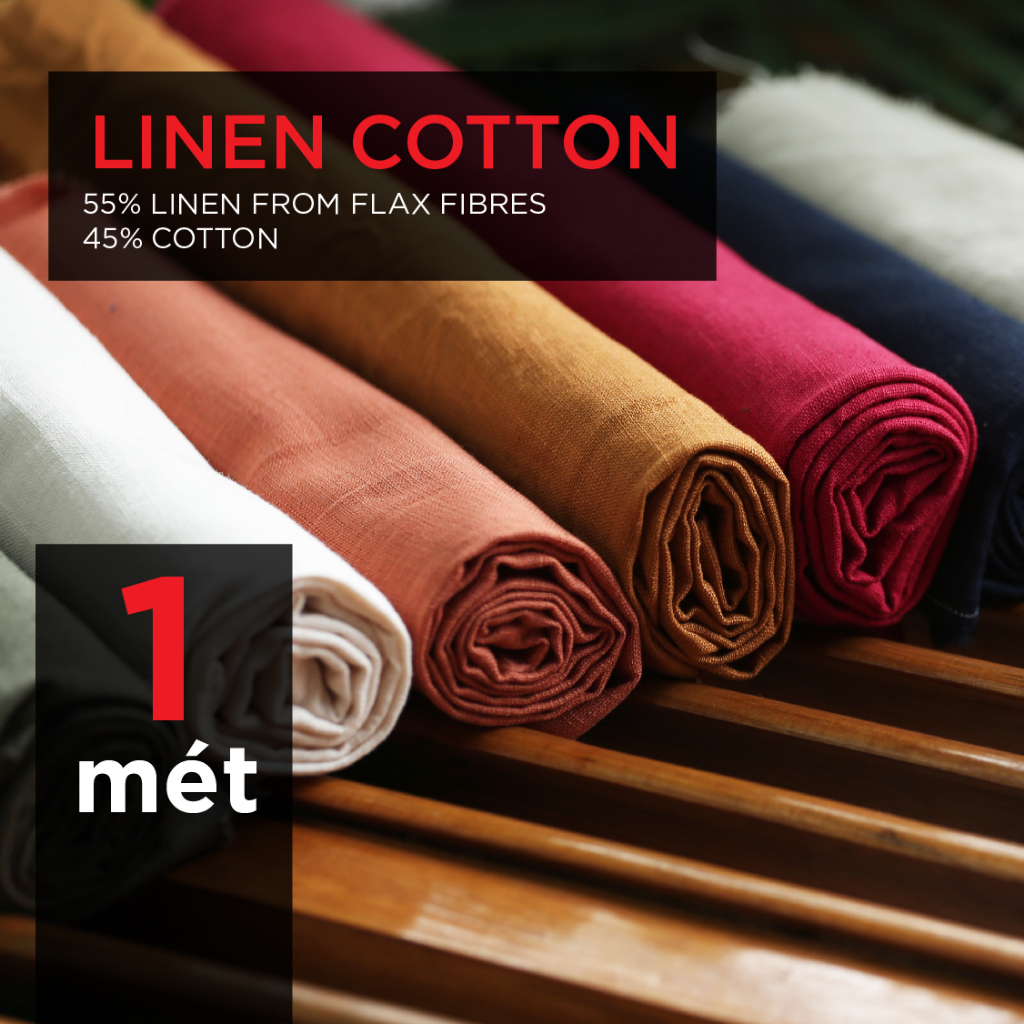 VẢI LINEN COTTON CAO CẤP ☘ thiên nhiên☘ vải Lanh từ sợi cây