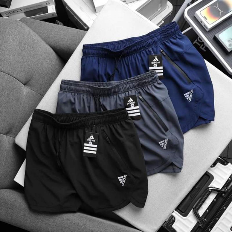 (Form trên gối) Quần short running - Quần sọt thể thao running chất vải dù thun ( xi giãn ) dày dặn nhẹ tênh