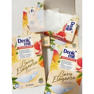 ￼ giấy thơm quần áo denkmit dùng cho máy sấy, giấy thơm quần áo lenor- nội địa đức