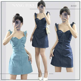Đầm váy jeans tay tiên 2 màu (HÌNH THẬT ĐỘC QUYỀN nangtho.ct) 4162